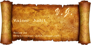 Vainer Judit névjegykártya